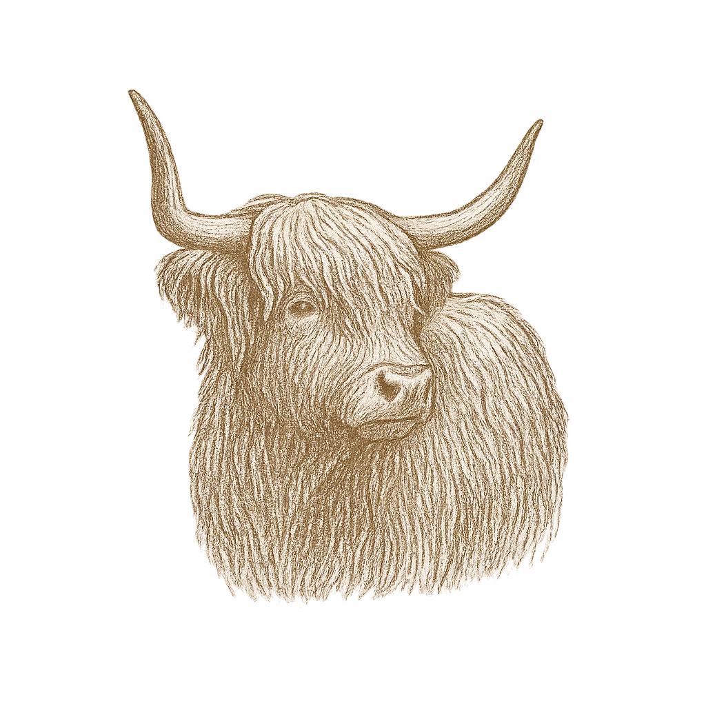 Mini-Highland-Rinder Rasse und Herkunft